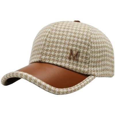 时尚毛呢男女秋冬棒球帽