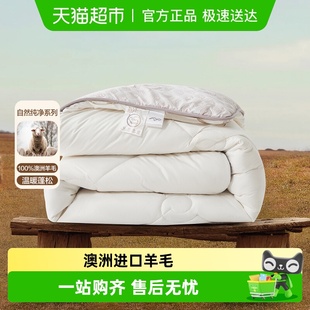 水星家纺进口抗菌羊毛被子冬被春秋被阳光卷毛学生宿舍秋冬被芯
