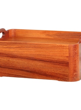 多功能双层红木中式风便携托盘