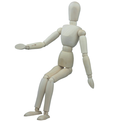 12寸荷木木头人关节可动静态摆设