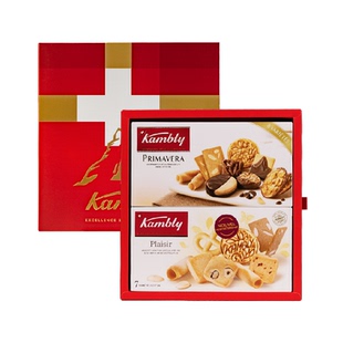 Kambly金宝丽瑞士进口什锦饼干礼盒355g(红色金山)年货送礼礼盒装