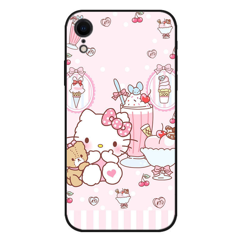 适用苹果X/XR磨砂手机壳iPhoneX/XS MAX软硅胶卡通凯蒂猫kt女可爱