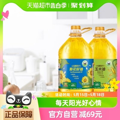 金龙鱼龙鱼葵花籽油3.68l×2桶