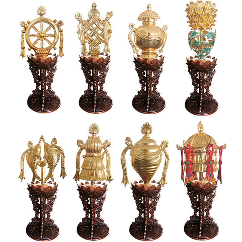 吉祥八宝木雕佛具用品圣造