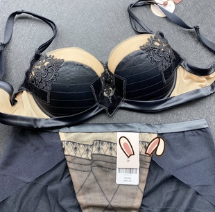 80C蕾丝丝绒桑蚕丝半杯聚拢有型2排扣软钢圈 80B YI70C 75C