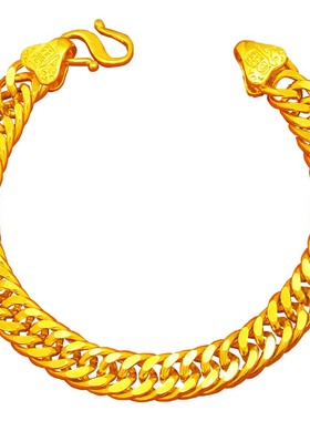 镀黄金磨砂光面加长手链