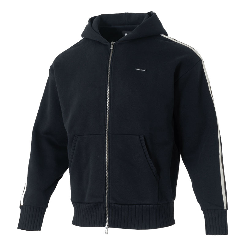 【自营】UA安德玛针织夹克新款男装简约连帽运动服加绒休闲外套