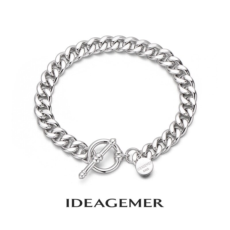 IDEAGEMER纯银古巴手链男生潮流图片