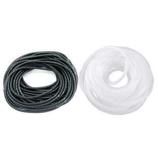 电线缠绕管包线管保护套电网线防咬PE理线黑白色螺旋塑料弹簧管