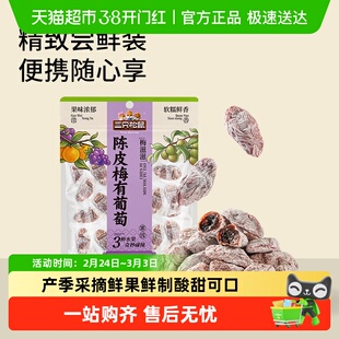 三只松鼠陈皮梅有葡萄橙皮味蜜饯果脯梅夹芒果酸甜休闲零食小吃