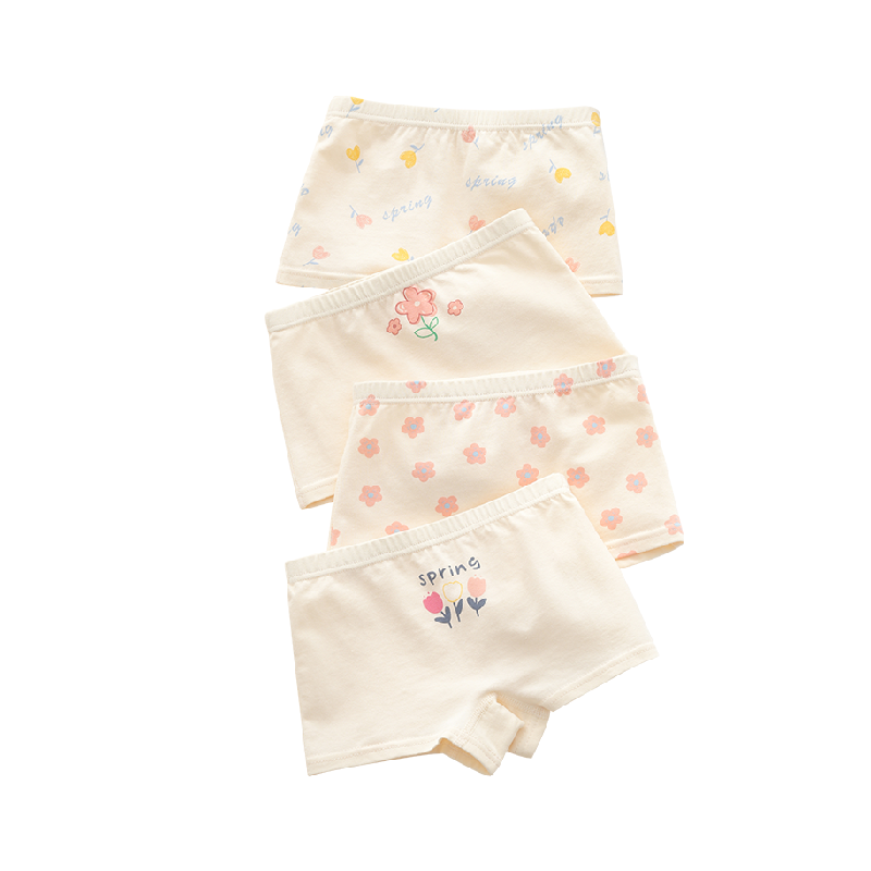 棉奇熊女童内裤棉a类平角儿童四角短裤棉宝宝小女孩中大童