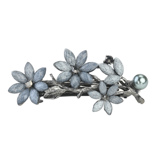 发夹后脑勺高端头饰妈妈半扎头发夹子女士网红一字夹头花发卡卡子