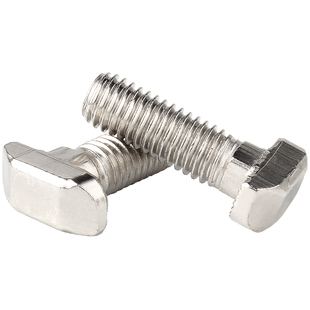 铁镀镍欧标T型螺丝 t形锤头螺栓螺丝杆铝型材专用配件国标M5M6M8