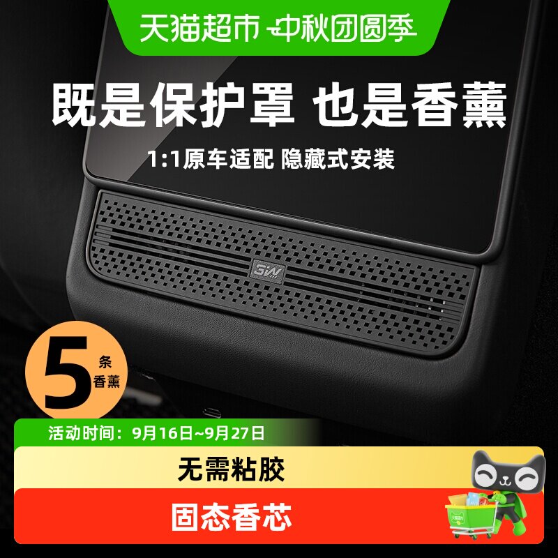 3w适用特斯拉焕新版后排出风口罩图片