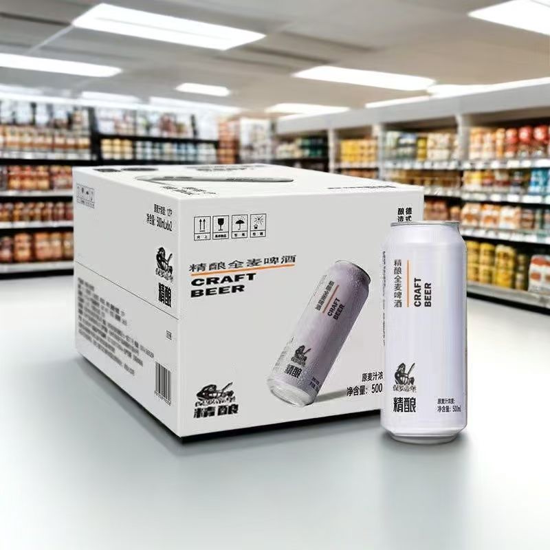 精酿全麦啤酒整箱12罐10度麦芽线上正品易拉罐500ml12罐