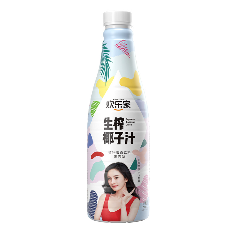 欢乐家植物蛋白椰子汁1.25L/瓶果汁饮料饮品