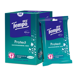 Tempo/得宝卫生湿巾无酒精不粘腻整盒装婴儿温和湿纸巾