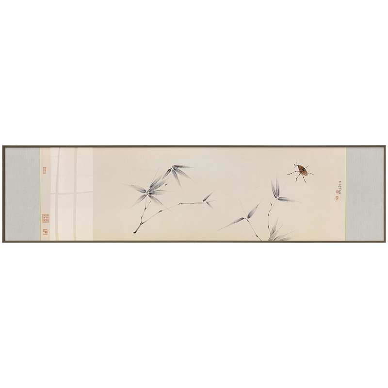 半庭x馬勇 虛懷 藝術(shù)家作品 新中式禪意裝飾畫(huà)高檔宣紙畫(huà)芯 竹子