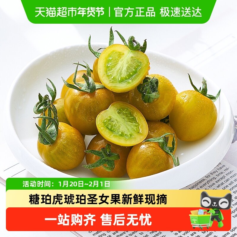 山东糖珀虎琥珀圣女果新鲜现摘酸甜生吃小番茄蔬菜水果,水产肉类/新鲜蔬果/熟食,番茄,淘宝优惠券,粉丝福利购,淘宝优惠卷