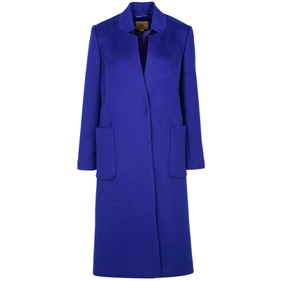 fufen福芬秋冬毛呢简约纯色外套