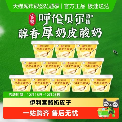 伊利低温冷藏酸奶发酵奶皮子