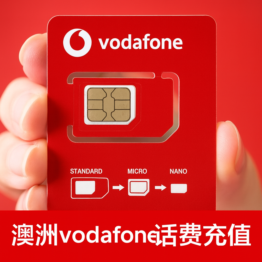 澳大利亚Vodafone手机充值 澳洲沃达丰电话号码流量话费官方直充
