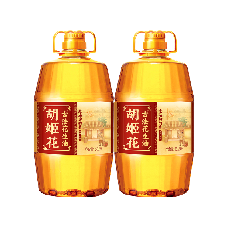 胡姬花古法一九一八花生油6.2L*2桶家庭装,粮油调味/速食/干货/烘焙,花生油,淘宝优惠券,粉丝福利购,淘宝优惠卷