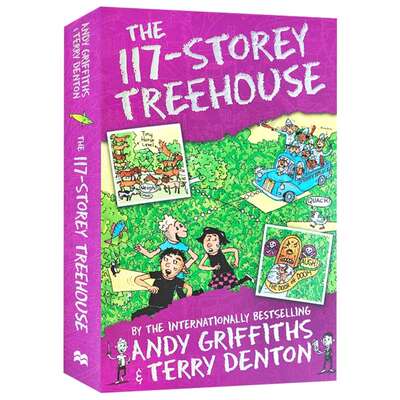 The 117 Storey Treehouse 英文原版 小屁孩树屋历险记 117层树屋故事 疯狂树屋历险记 英文版儿童初级桥梁章节小说书 进口英语书