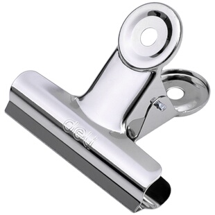 得力票夹19mm/29mm/38mm/51mm/64mm/76mm铁票据大号小文件强力夹子不锈钢办公用文具用品票夹钢夹固定特大