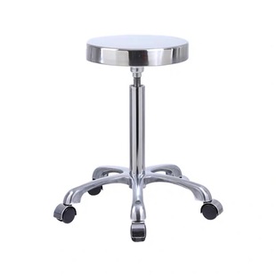 不锈钢螺杆升降酒吧椅子 食品无尘车间流水线实验室工作圆凳子