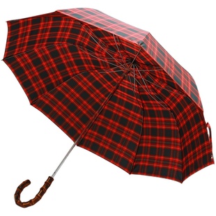 英国烟熏竹节手柄手工复古优雅绅士晴雨伞弯柄折叠结实抗风商务伞