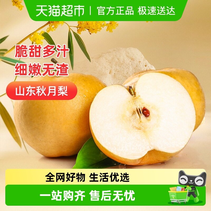 山东秋月梨新鲜应季鲜梨水果鲜甜多汁整箱