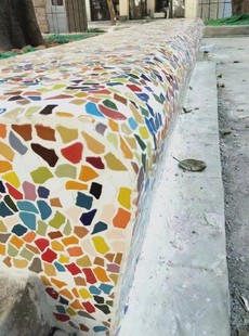 陶瓷彩色马赛克瓷砖自由碎石园林庭院地砖背景墙阳台酒店个性 拼图