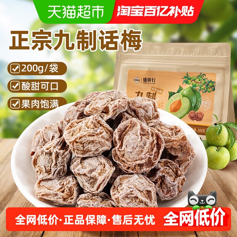 正宗九制话梅潮汕特产咸酸青梅子肉泡水蜜饯果干果脯办公室零食