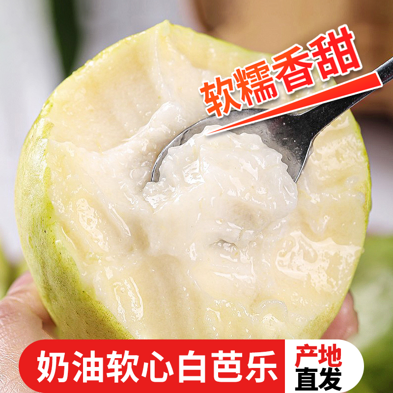 奶油芭乐低糖水果番石榴新鲜白心土芭乐软糯香甜1/2/3/5斤