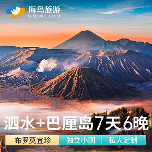 印尼泗水布罗莫火山+巴厘岛7天6晚宜珍赛武罗威纳佩尼达bromo团