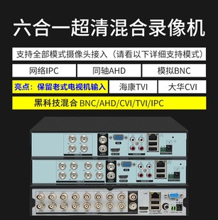 16路模拟DVR家用高清网络NVR监控AHD主机 雄迈同轴硬盘录像机