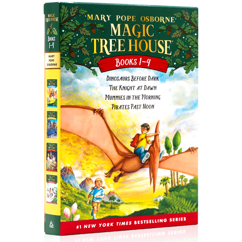 【自营】神奇树屋1-4盒装 英文原版 Magic Tree House 玛丽波奥斯本儿童探险文学小说  课外兴趣读物magictreehouse 系列章节书 书籍/杂志/报纸 儿童读物原版书 原图主图