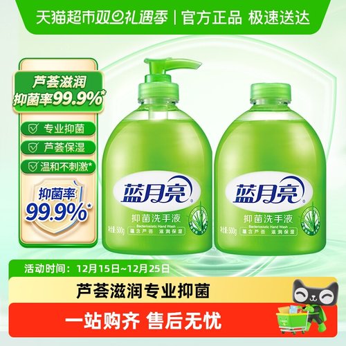 蓝月亮抑菌清洁洗手液500g×2瓶