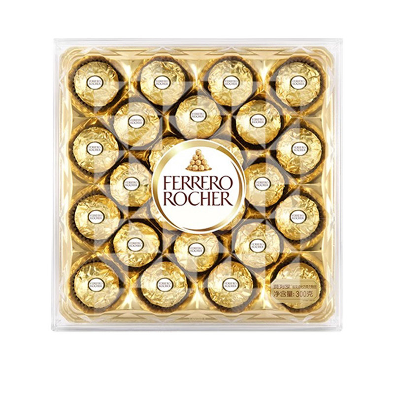 费列罗金莎榛果威化巧克力24粒300g礼盒节日送礼喜糖休闲零食进口