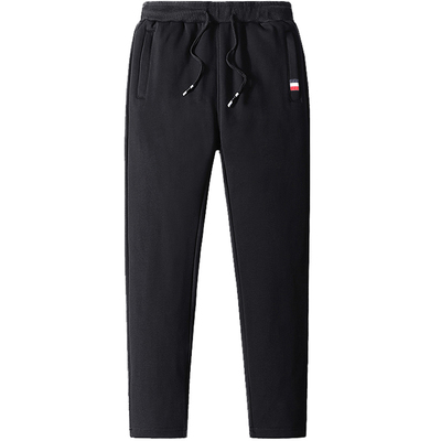 直筒松紧腰春秋冬运动男休闲裤