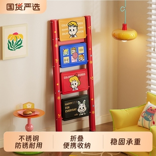 美世达多巴胺家用梯子折叠梯伸缩轻便人字梯小型四步楼梯小梯凳
