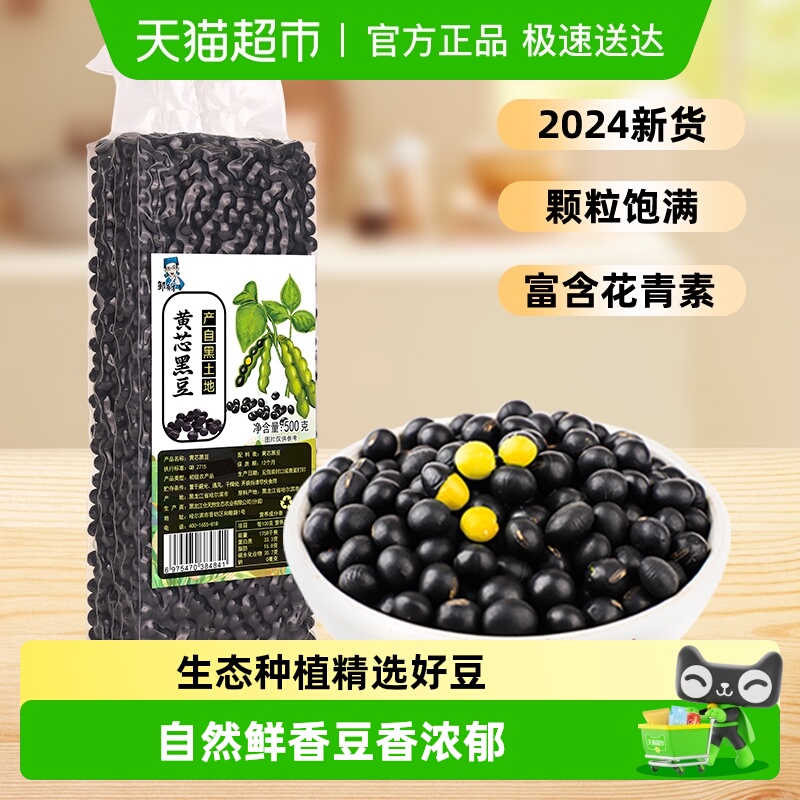 邹有才东北黄芯黑豆500g×1袋