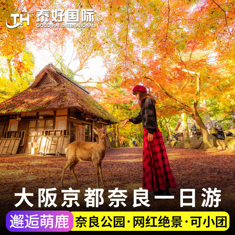 大阪出发京都奈良一日游岚山小火车宇治清水寺二年坂日本旅游