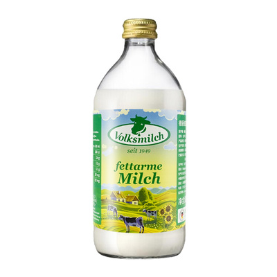 德质低脂纯牛奶490ml/瓶低脂高钙