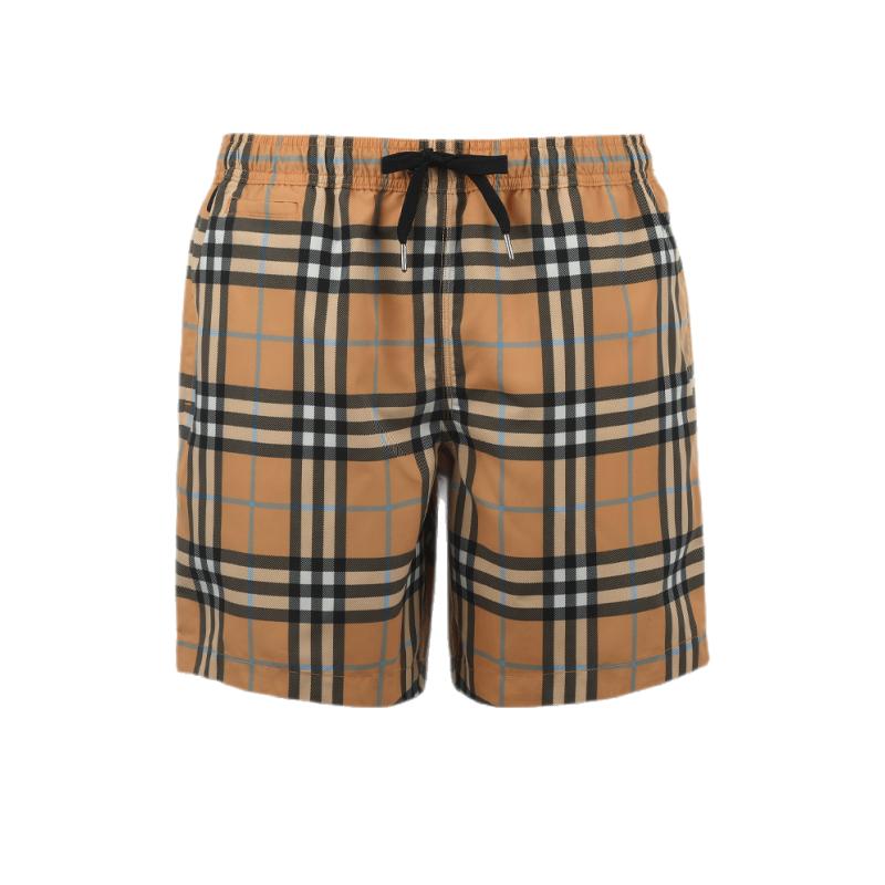 burberry/博柏利男士格纹宽松运动休闲直筒短裤沙滩裤
