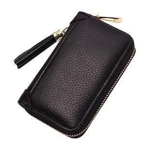 车钥匙包大容量女通用真皮小巧简约多功能零钱卡包家用锁匙收纳包