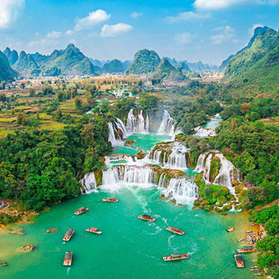 广西旅游桂林崇左包车游德天瀑布明仕田园浩坤湖三门海7天6晚纯玩