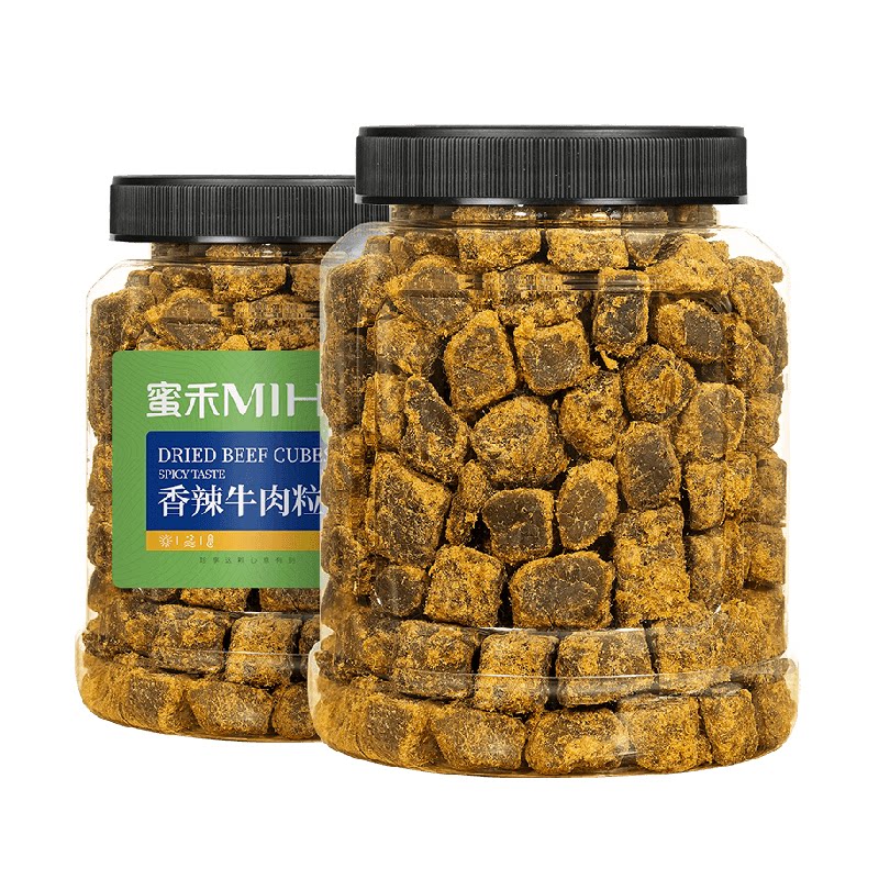 蜜禾原切牛肉粒牛肉干条纯牛肉脯五香辣沙嗲即食肉类休闲孕妇零食