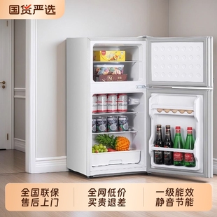 志高一级能效小冰箱家用小型宿舍租房用迷你省电办公室双门电冰箱